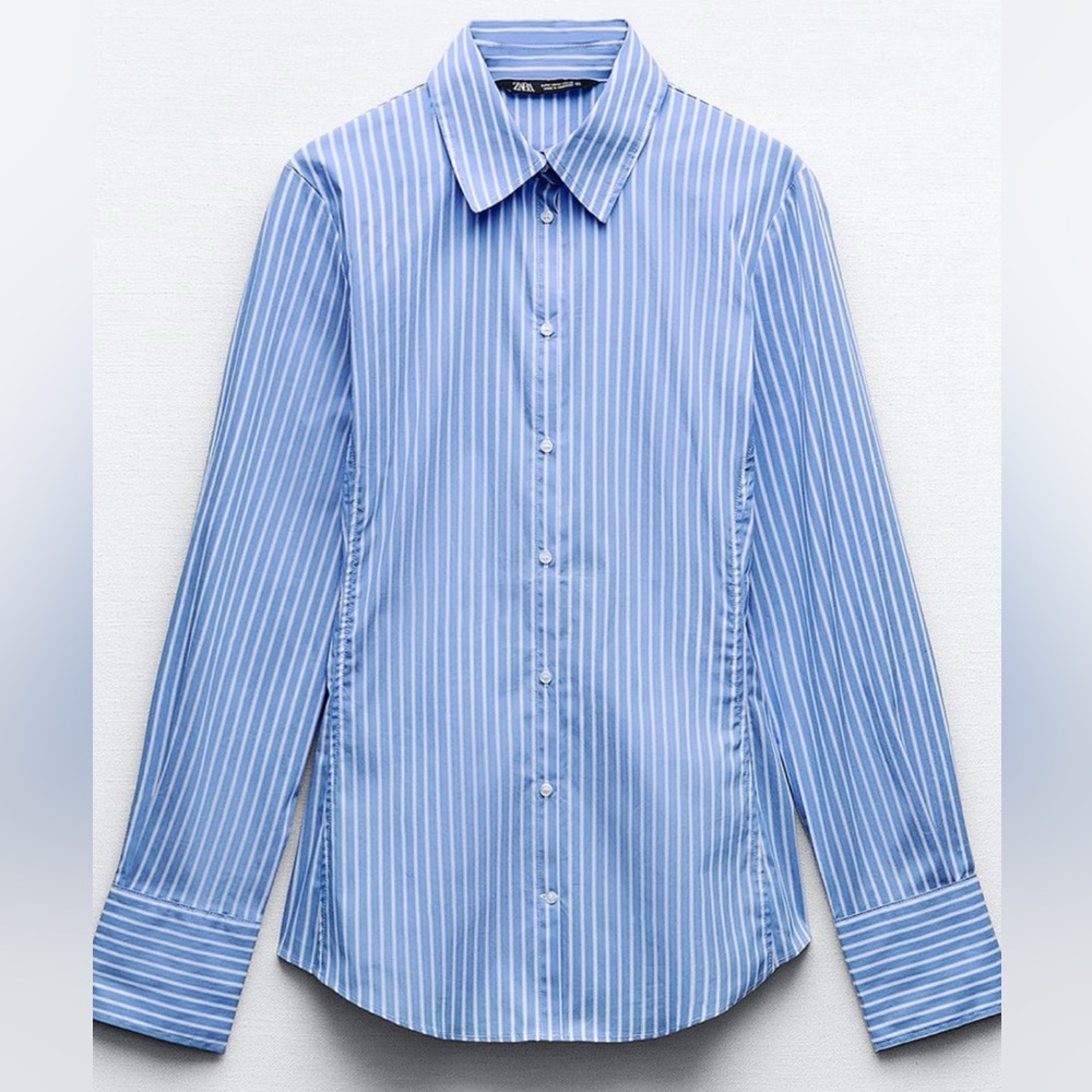 Fitted poplin shirt